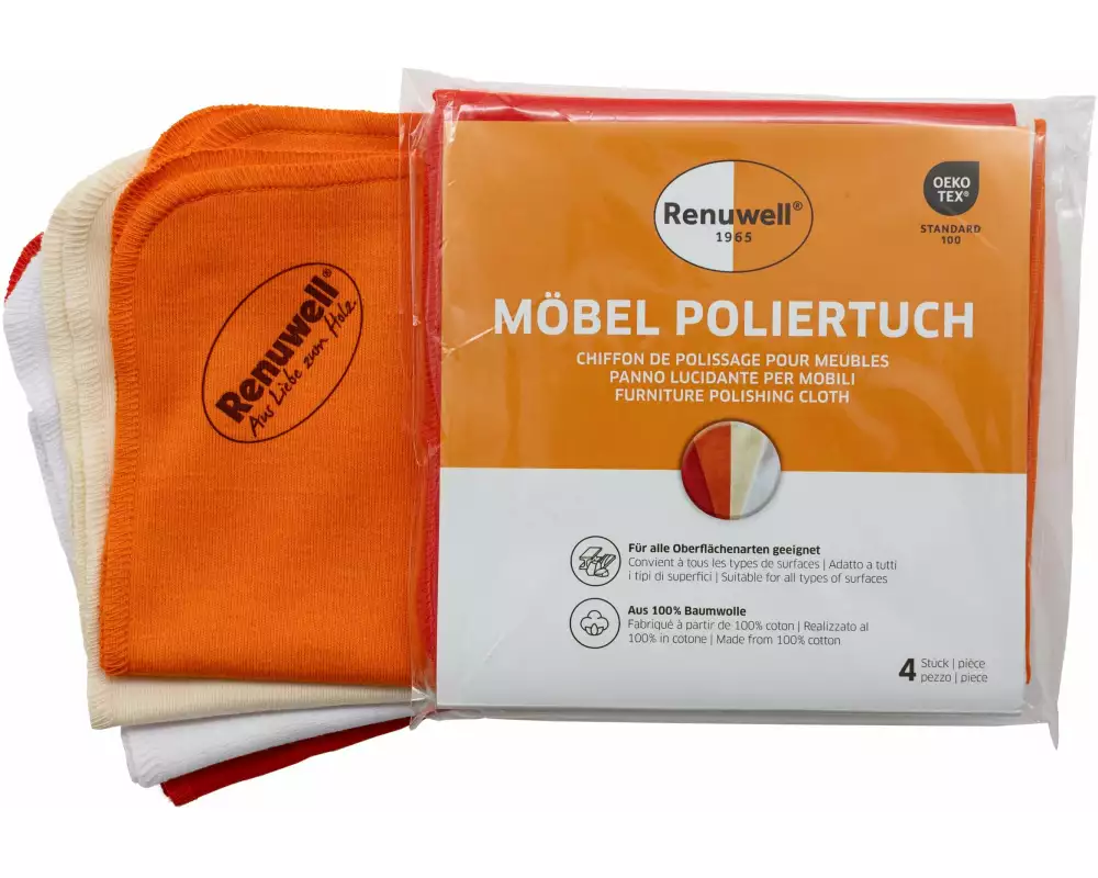 Renuwell Möbel-Poliertuch, 4 Stück