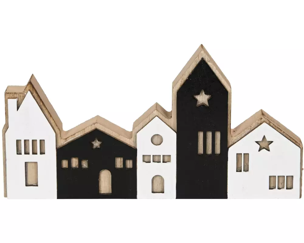 COCON Aufsteller Häuschen, Schwarz / Weiss