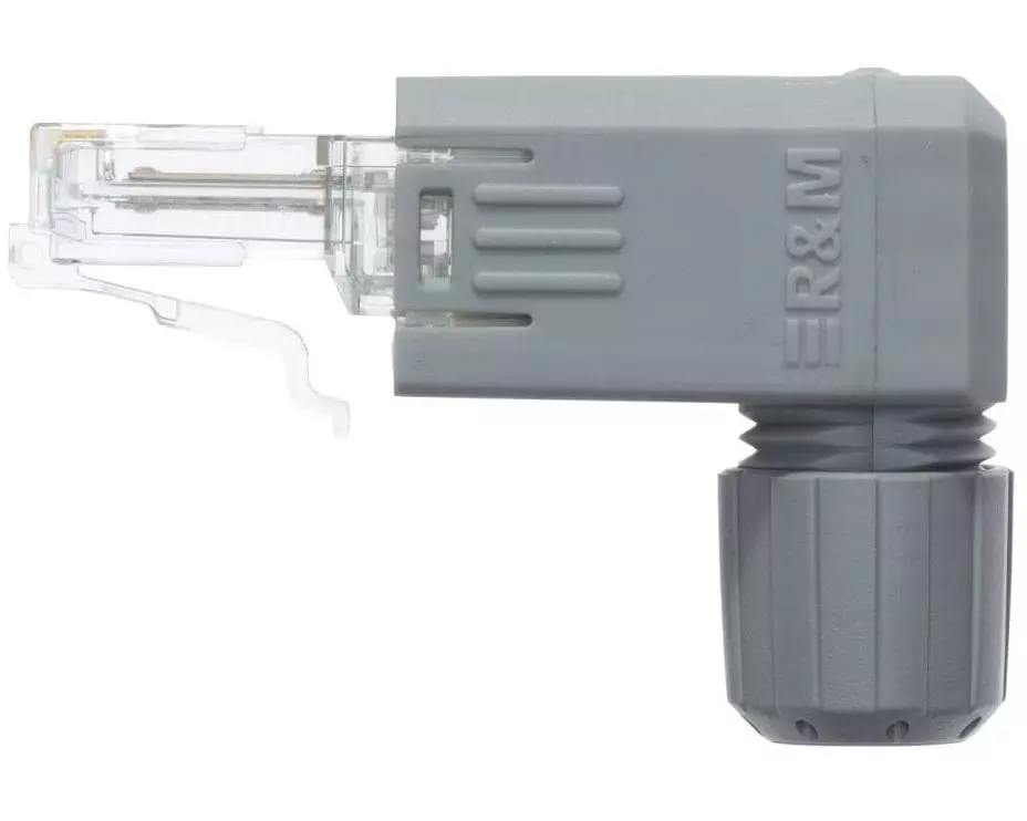 R&M Stecker FM45 Cat. 5e, 90°, 1 Stück, Grau