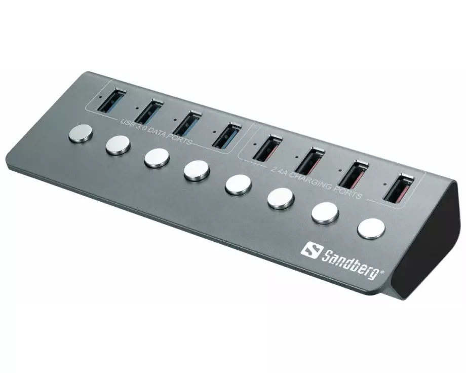 SANDBERG USB 3.0 Hub 4xData + 4xCharge