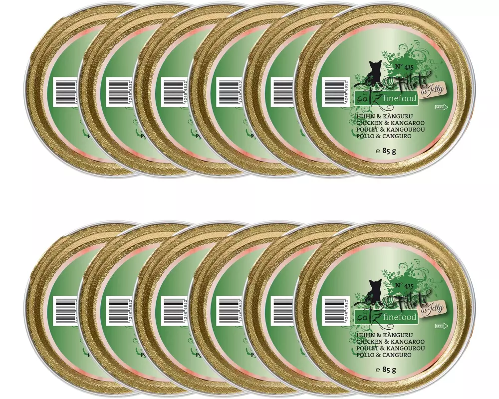 catz finefood Nassfutter Fillets No.415 Huhn & Känguru, 12 x 85 g