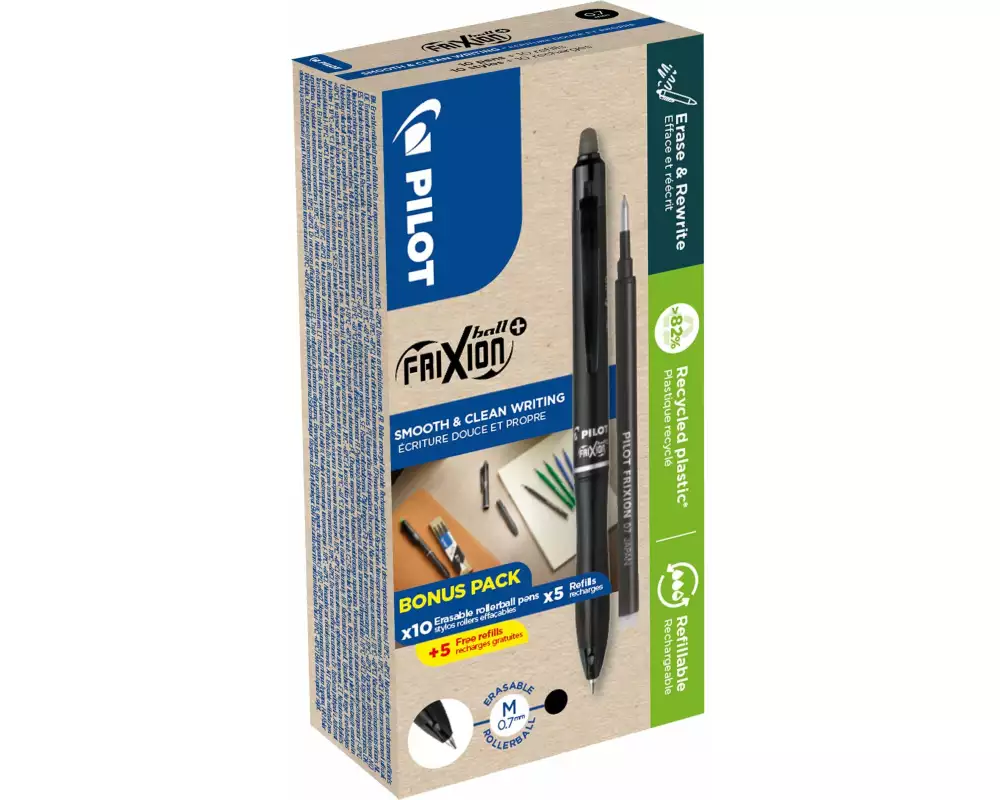 Pilot Rollerball BG Frixion Ball Plus+ 0.7 mm, Schwarz