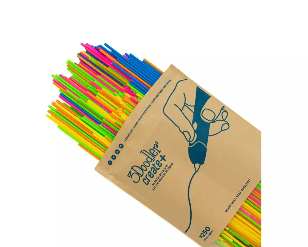 3Doodler 3D Pen Filament Neon Sunset 250 Stück, Mehrfarbig