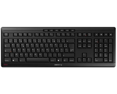 CHERRY Stream Wireless Tastatur Universal RF kabellos + USB AZERTY Französisch Schwarz