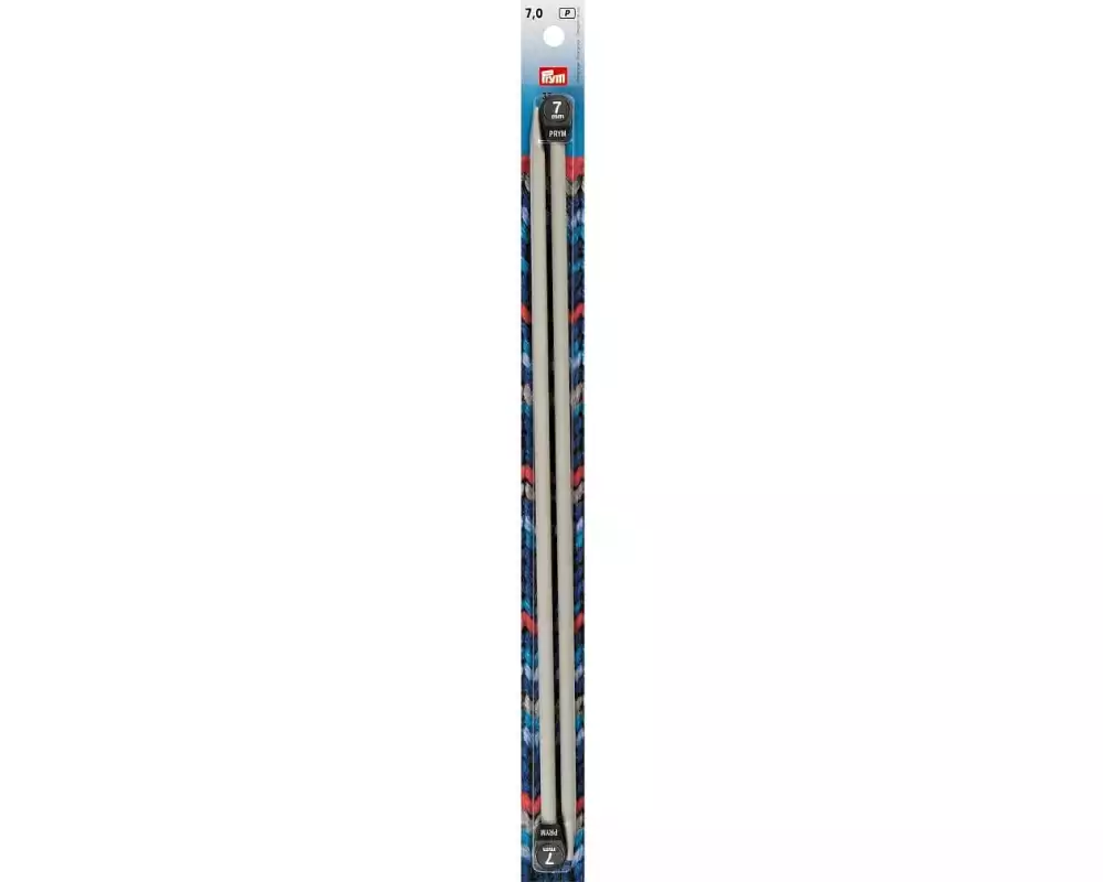 Prym Jackenstricknadel Alu, Grau 7.00 mm, 35 cm, Karte 2 Stück