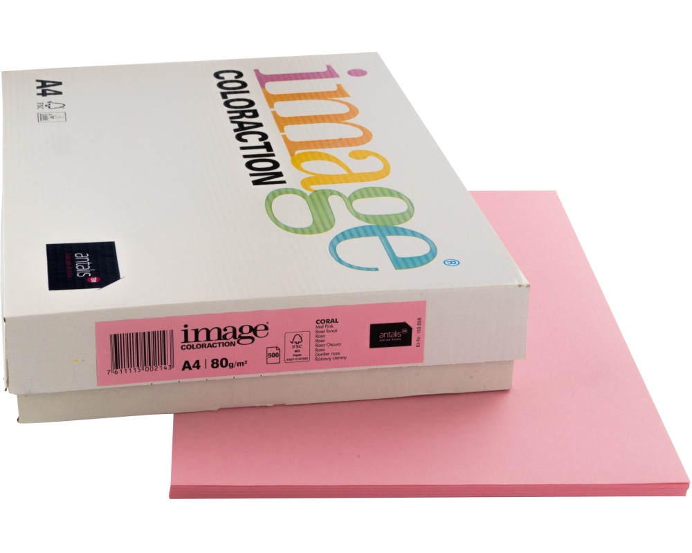 IMAGE COLORACTION Kopierpapier Coral A4 274572 80g, rosa 500 Blatt