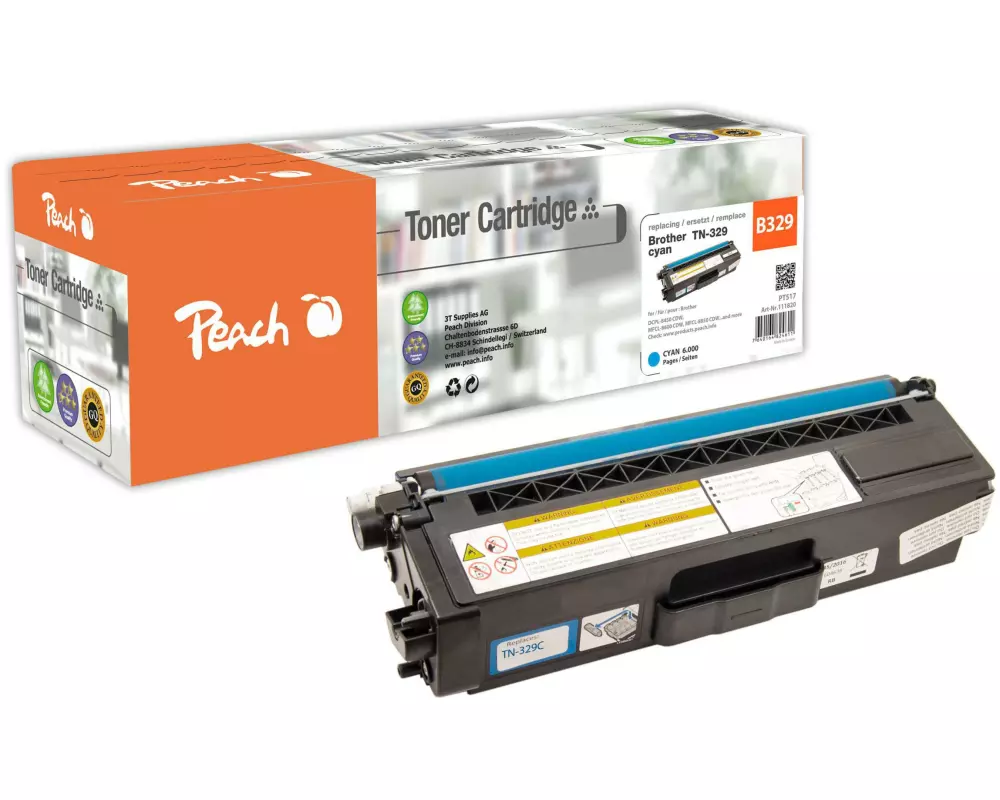 Peach Toner Brother TN-329C Cyan