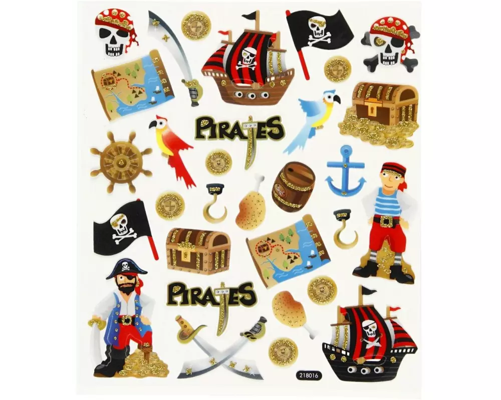 Creativ Company Motivsticker Pirat 1 Blatt, Mehrfarbig