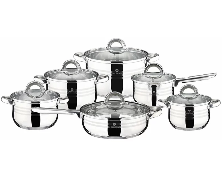 Blaumann 12-teiliges Topfset Edelstahl Gourmet Line