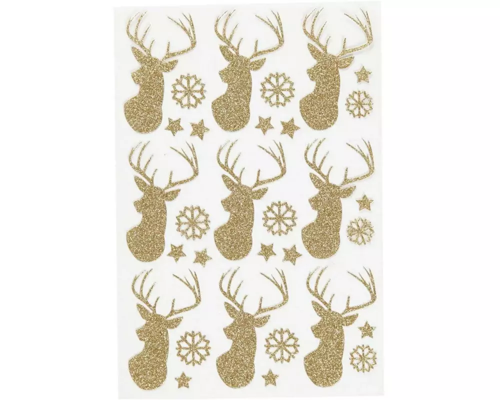 Creativ Company Weihnachtssticker Glitzer Hirsch