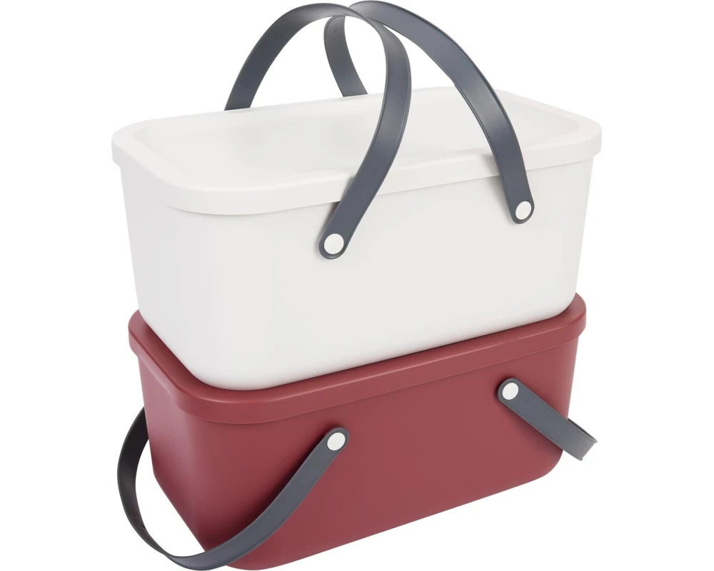 Rotho Einkaufskorb RUMA Rot/Weiss, 2 tlg.