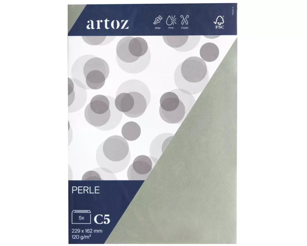 Artoz Couvert Perle C5, 5 Stück, Silber