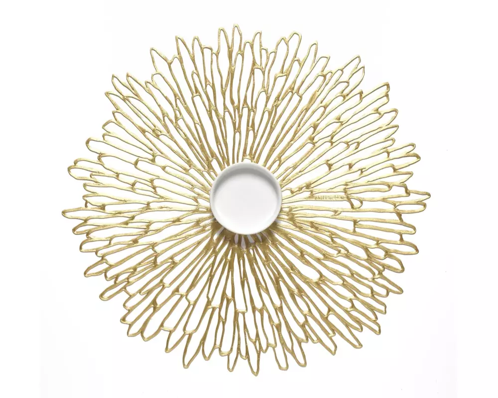Chilewich Tischset Bloom 38.6 cm x 40 cm, Gold