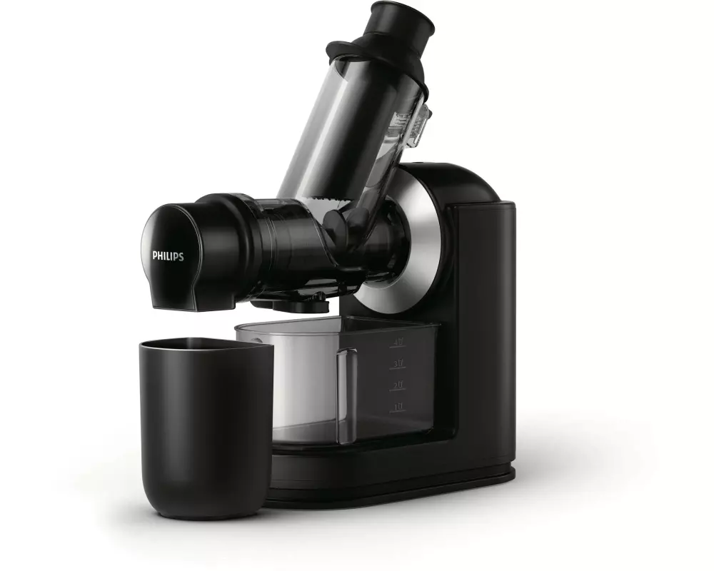 Philips Slow Juicer Viva Collection HR1889/70 Schwarz/Silber