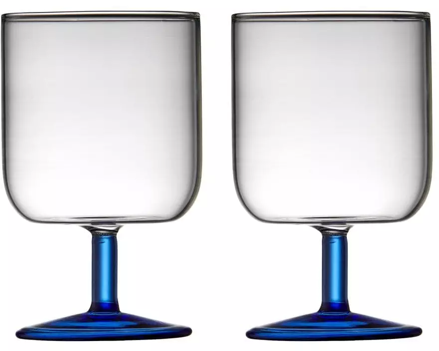 Lyngby Weingläser-Set Torino Blau, 2 Stück, 30 cl