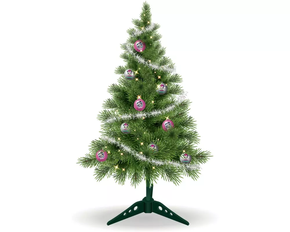 Arditex Weihnachtsbaum-Set Minnie, 0.6 m Grün, 2 m LED