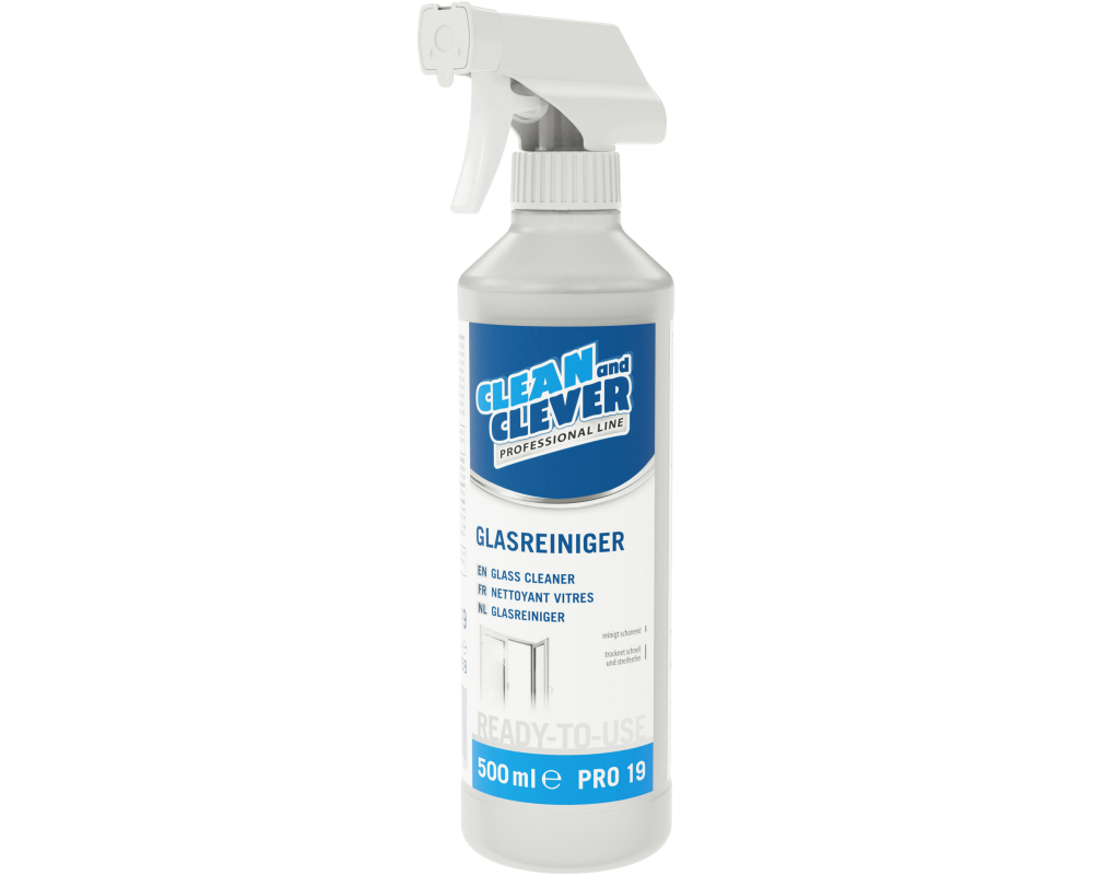 CLEAN AND CLEVER Glasreiniger 500ml 37408 mit Srühflasche