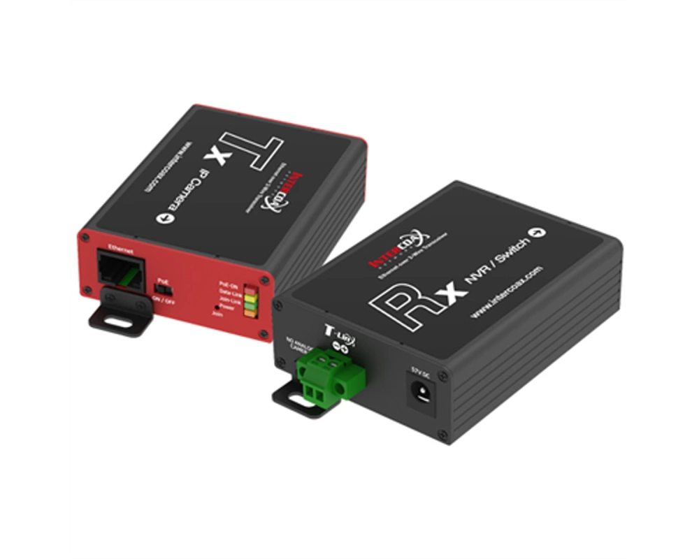 MOBOTIX Mediakonverter, Ethernet & PoE+ über Zweidrahtleitung
