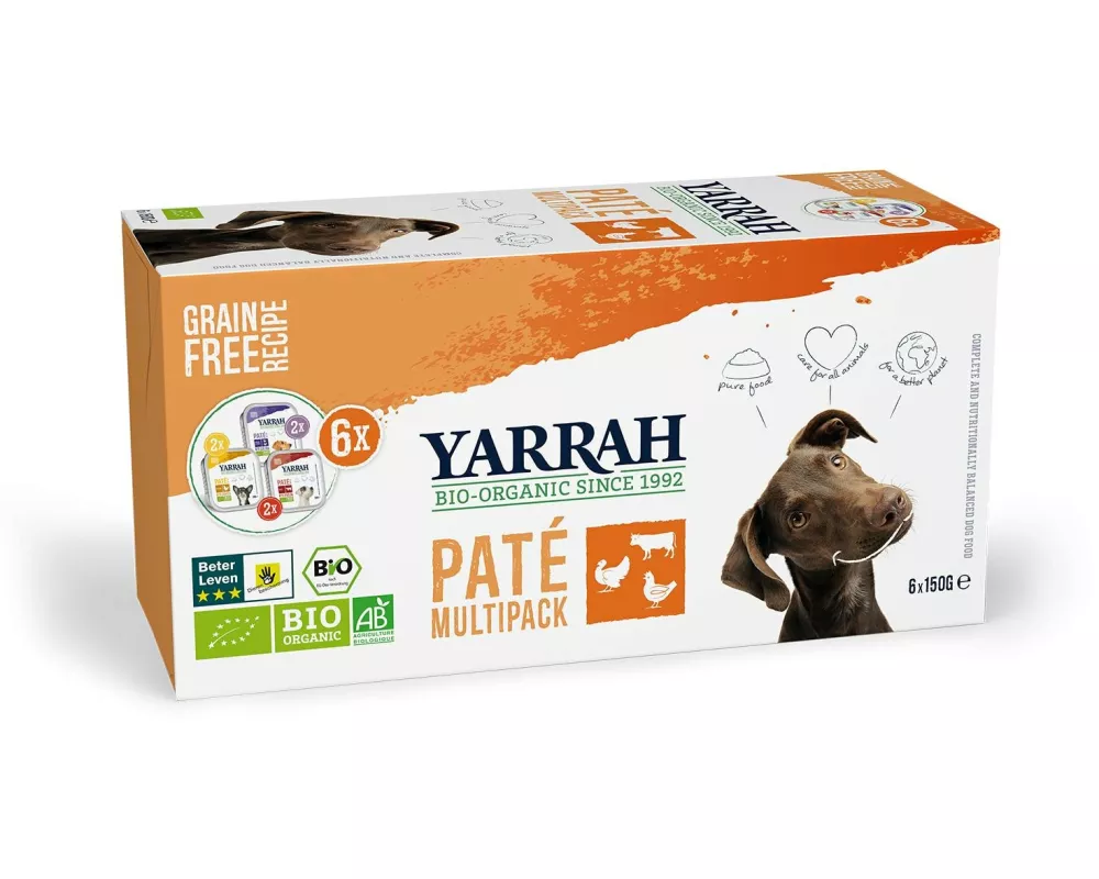Yarrah Nassfutter Bio Paté Multipack 6 x 150 g