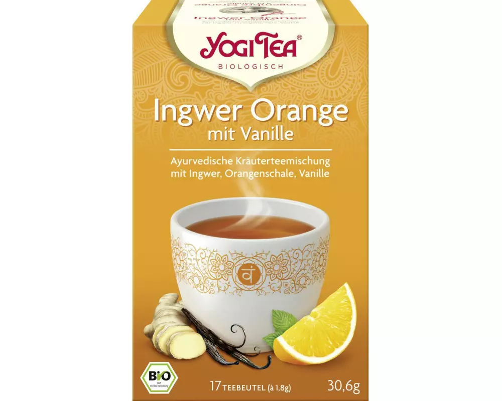 Yogi Tea Teebeutel Bio Kräutertee Ingwer Orange Vanille 17 x 1.8 g
