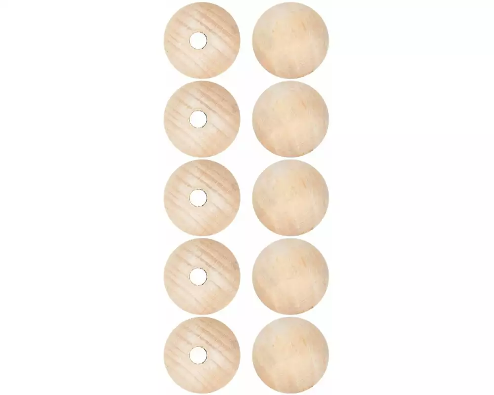 lalana Holzperlen Hölzerne Perlen 20 mm, 10 Stück