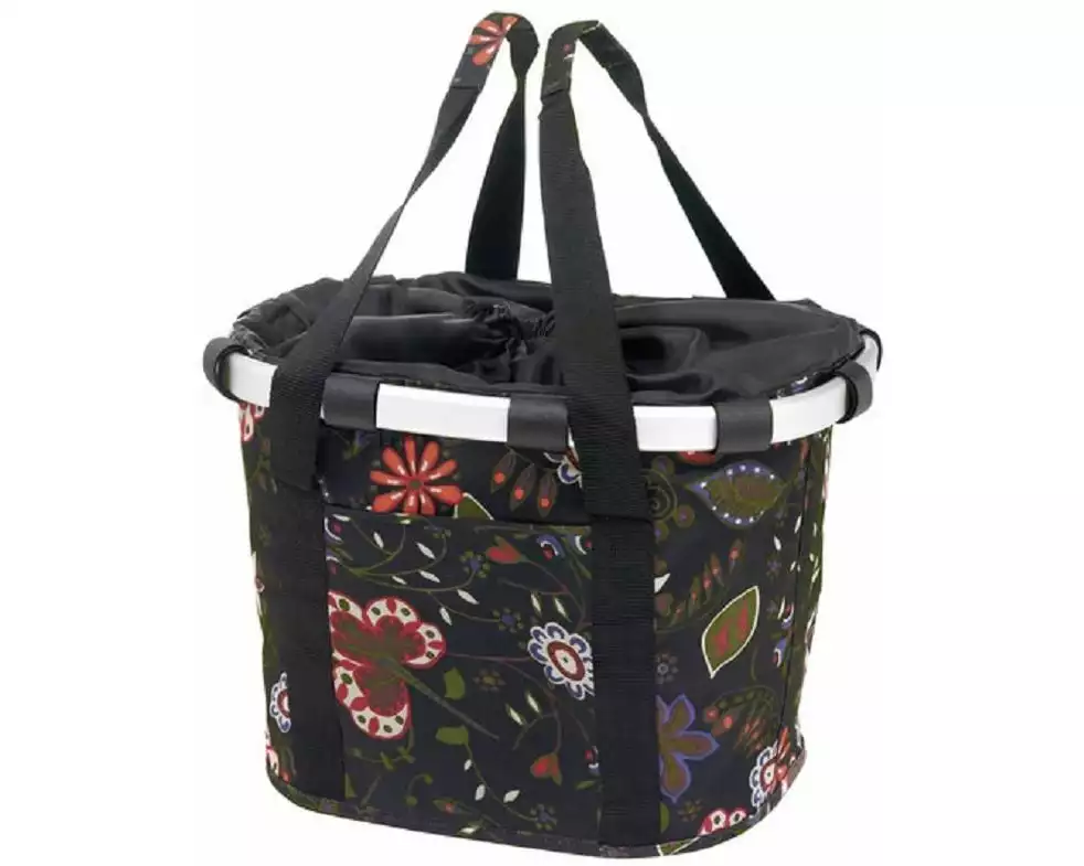 Klick-Fix Lenkertasche Bikebasket Folklore schwarz