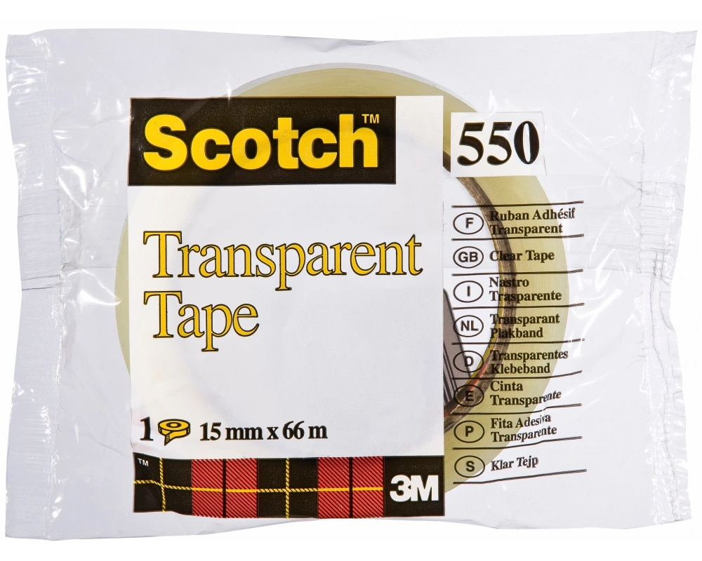 SCOTCH Transparent Tape 550 15mmx66m 550/1566