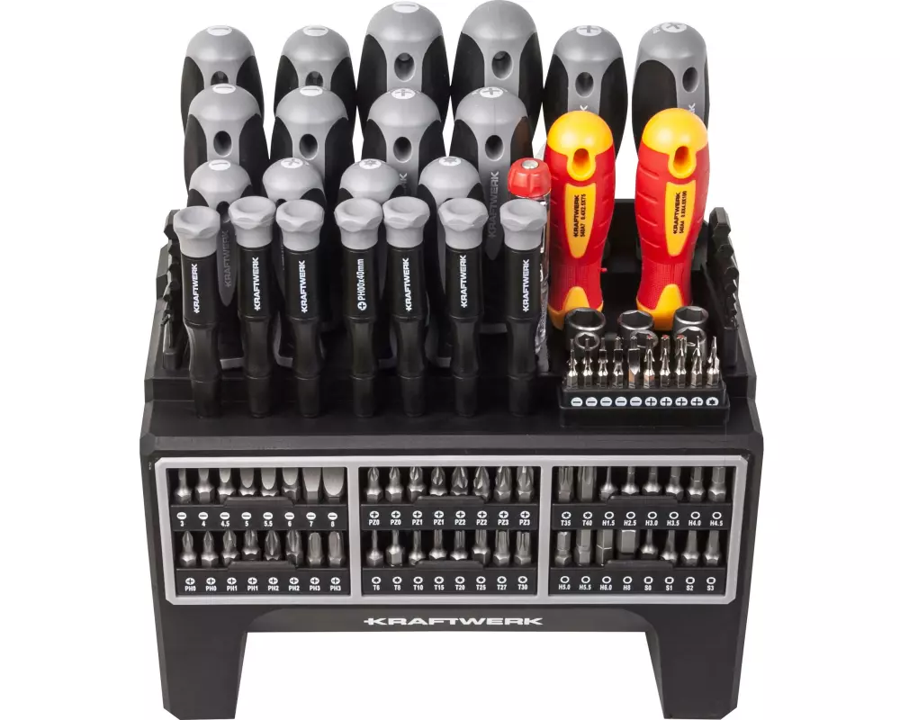 Kraftwerk Schraubendreher und Bit Set 114-teilig