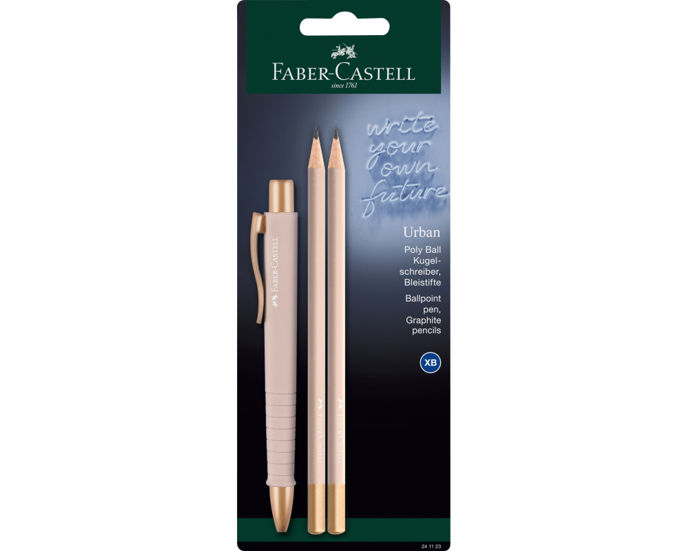 FABER-CASTELL Kugelschreiber Poly Ball Set 241124 Urban pale rose