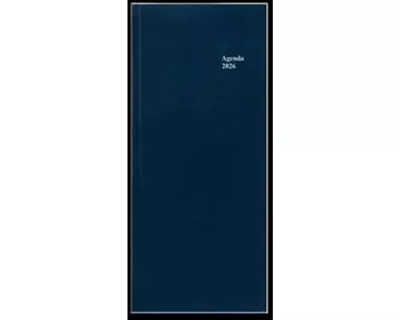 Simplex Tagesagenda Lang 2026, 13.5 x 31.5 cm, Blau