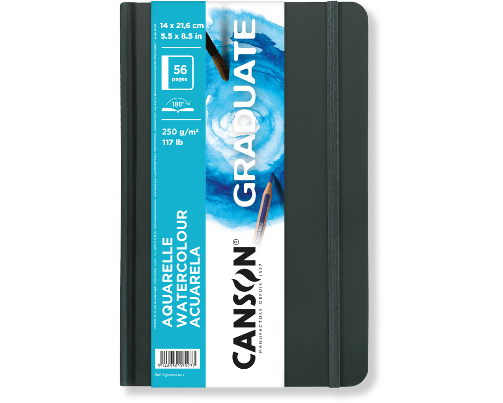 CANSON Aquarellbuch Graduate A5 31200L027 blanko, 250g 28 Blatt