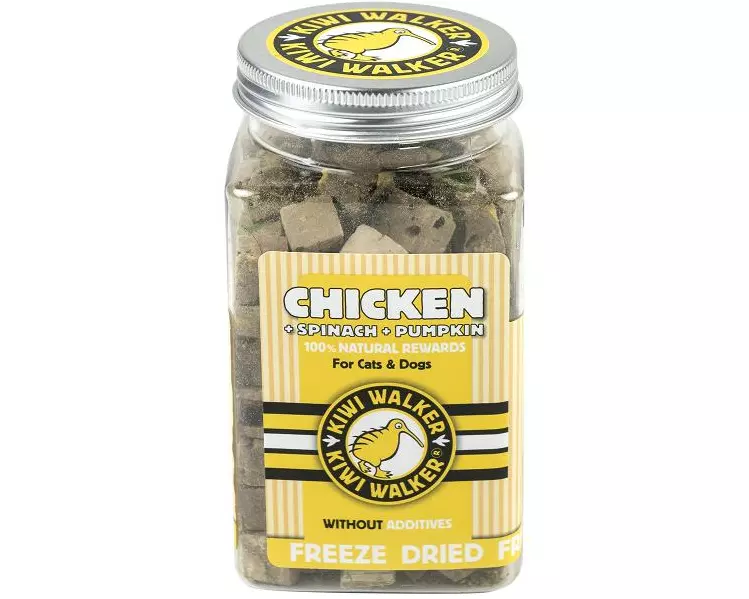 KIWI WALKER Snack Huhn, Spinat & Kürbis, 100 g
