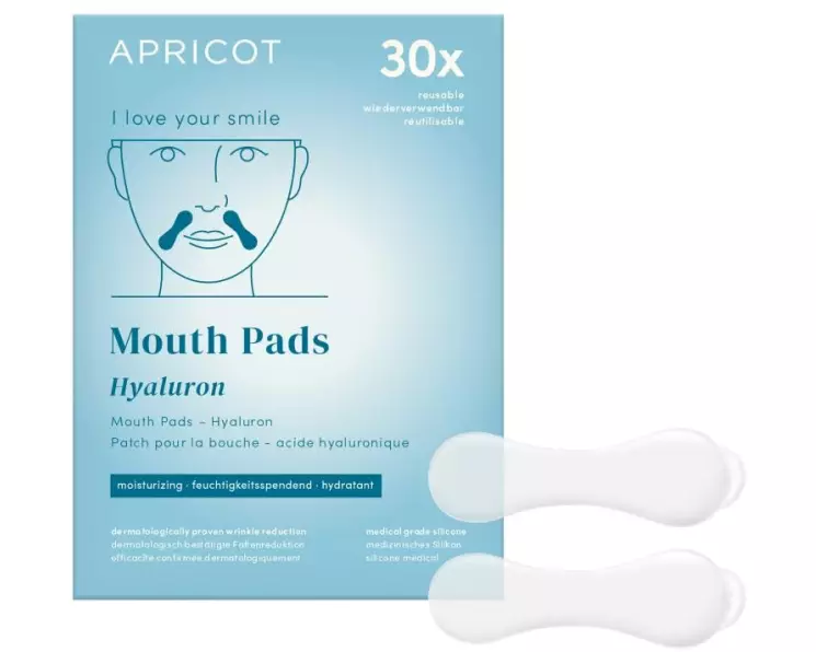 Apricot Mund Pads mit Hyaluron 2 Stück, wiederverwendbar