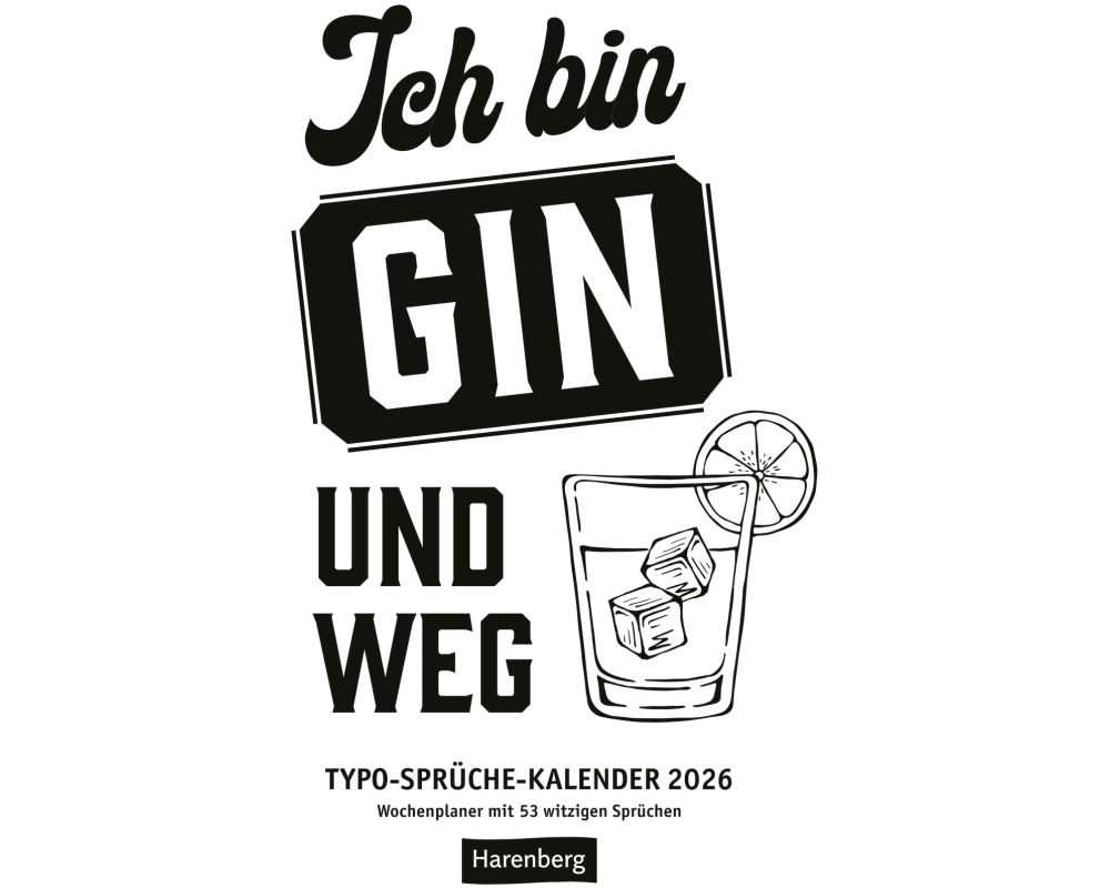 HARENBERG Wochenplaner 2026 3310134+26 Sprüche-Kalender DE 25x35.5cm