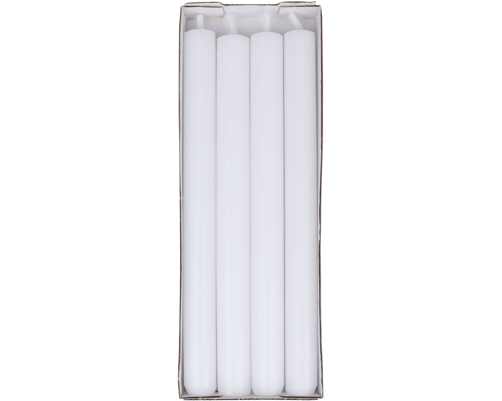 STEINHART Stabkerzen 250x22mm 2317101000 weiss 4 Stück