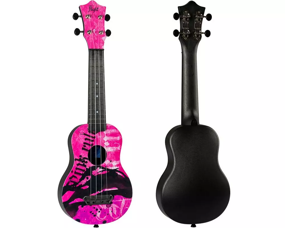 Flight Ukulele Ultra Travel Soprano – Pink Rules