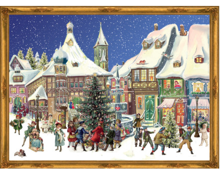 SELLMER Adventskalender RS784 Bergdorf 35,5x26,5cm