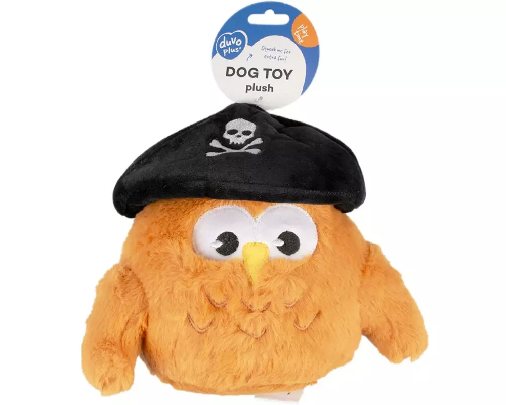 duvoplus Plüschtier Eule Pirat Orange