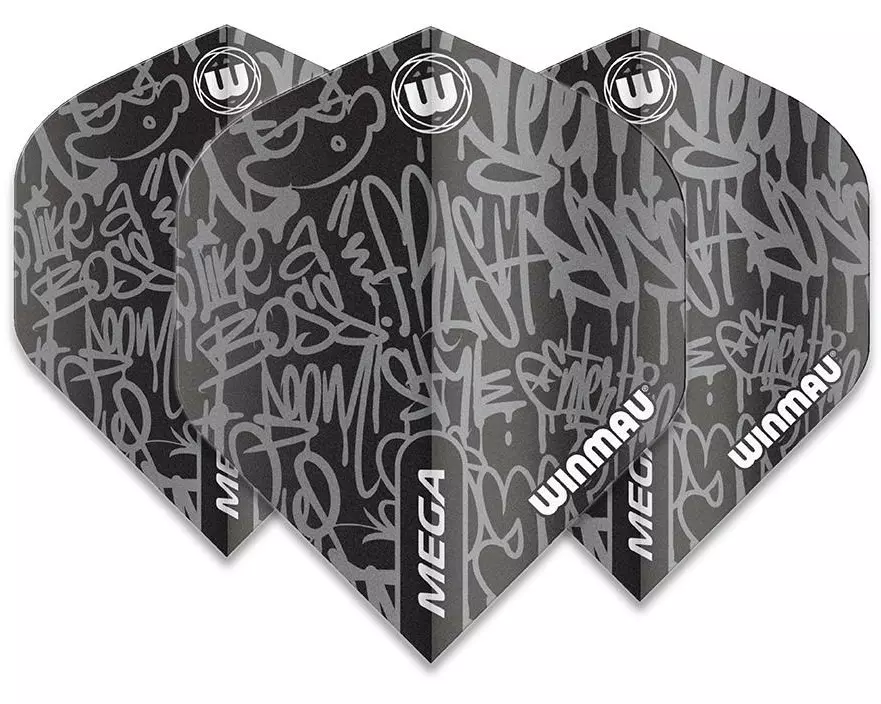 Winmau Dartflight, Schwarz, 3 Stück