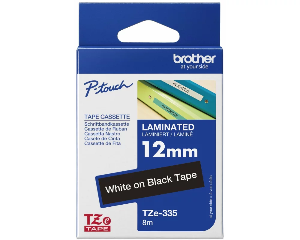 Brother Beschriftungsband TZe-335 Weiss auf Schwarz