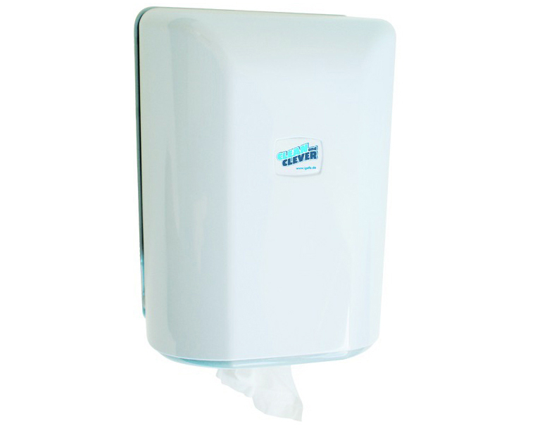 CLEAN AND CLEVER Papierwischtuchspender SMA406 42156 Midi, weiss