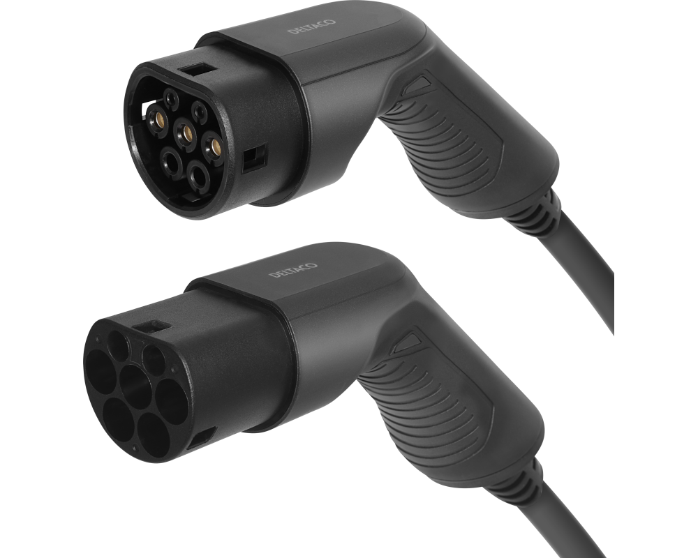 DELTACO e-Charge,cable type 2-type 2 EV-3215 3 phase, 16A, 5M