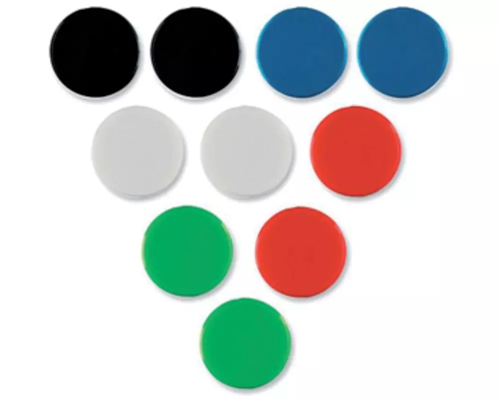 Nobo Haftmagnet Ø 2 cm 10 Stück, Mehrfarbig