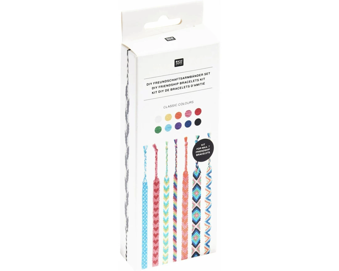 Rico Design DIY Freundschaftsarmbänder Set Classic Colours
