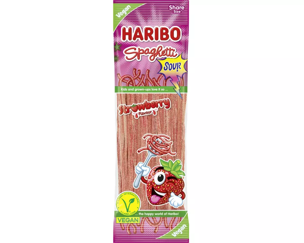 Haribo Gummibonbons Spaghetti Erdbeere 200 g