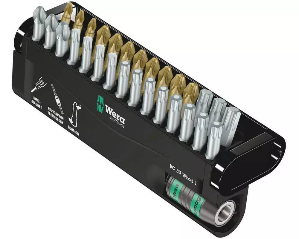 Wera Bit-Set Bit-Check 30 Wood 1 30-teilig