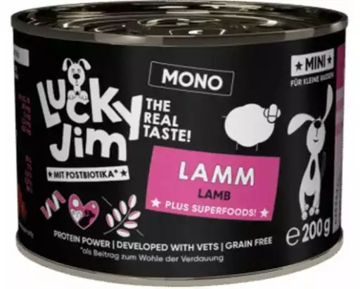 Lucky Jim Nassfutter Mini Mono Lamm 200 g