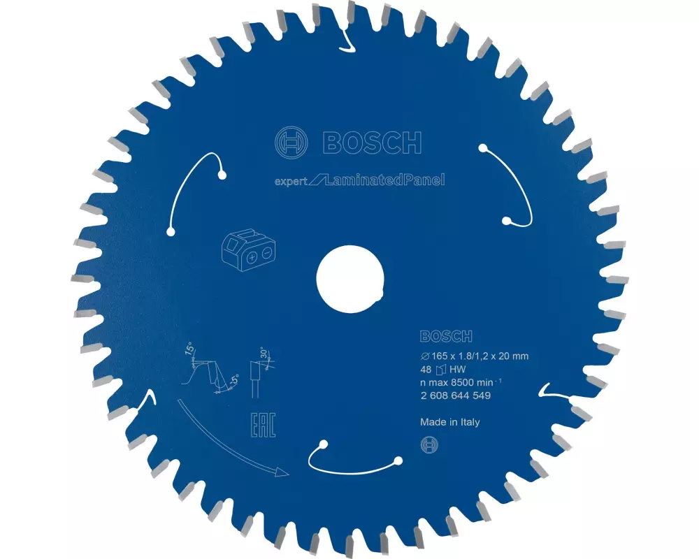 Bosch Professional Kreissägeblatt Expert for Laminated Panel Ø 165, Z 48