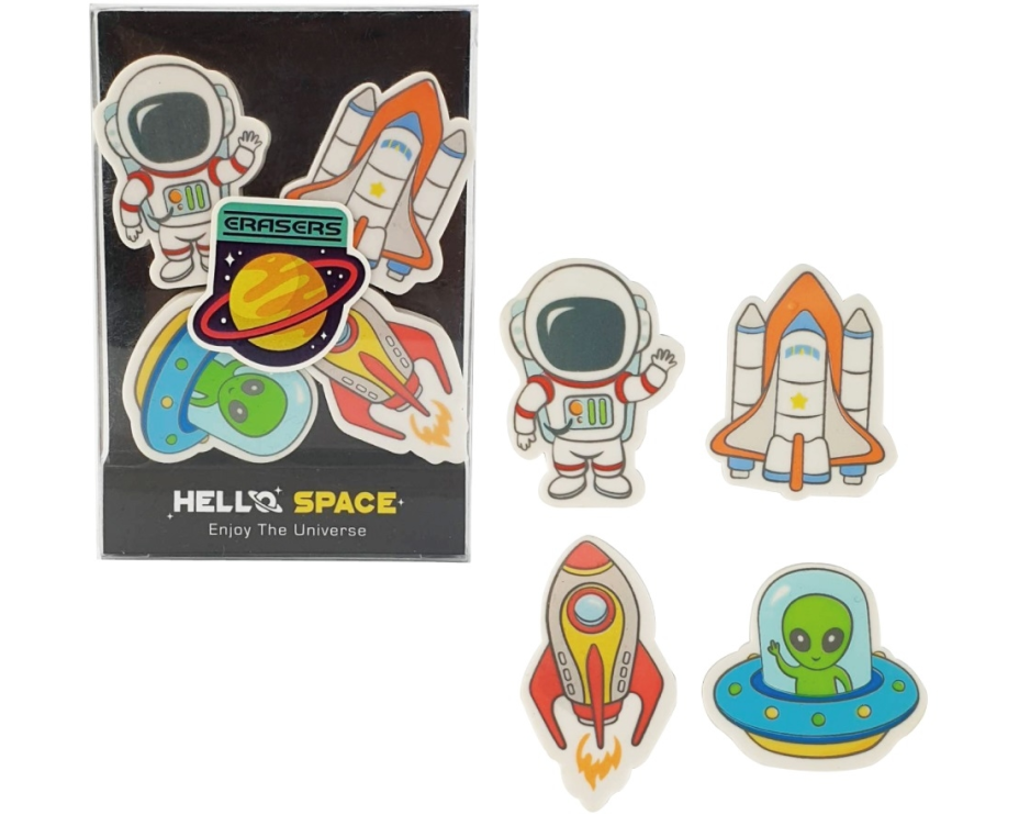 ROOST Radiergummi 4 Stück HAE-001 Space