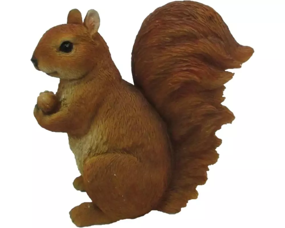 Esschert Design Eichhörnchen mit Nuss Braun 19 cm